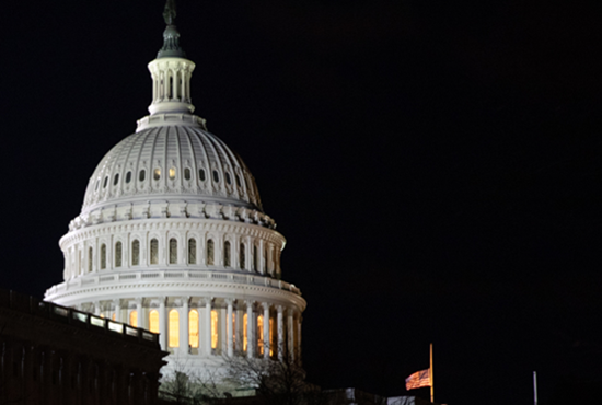 capitol building at night